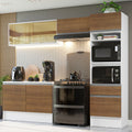 Cocina Integral Diamante 2.60 m con Encimera Blanco/Marrón