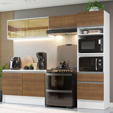 Cocina Integral Diamante 2.60 m con Encimera Blanco/Marrón
