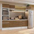 Cocina Integral Diamante 3.00 m con Encimera Blanco/Marrón