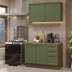 Cocina Integral Vik 1.20 Metros con Encimera Marrón/Verde 01
