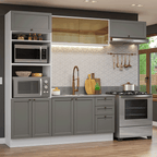 Cocina Integral Vik 2.70 Metros Blanco/Gris 04