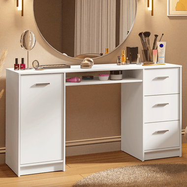 Tocador Maquillador Escritorio Madesa 1 Puerta 3 Cajones