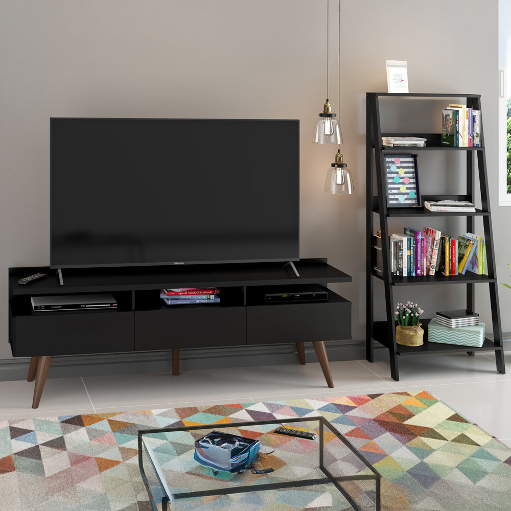 Centro de Entretenimiento para TV Londres + Mueble Estante Librero