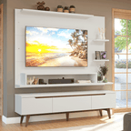 Centro de Entretenimiento para TV Reims Mesa y Panel Hasta 60 Pulgadas Blanco
