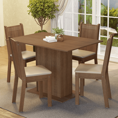 Juego de Comedor Luana con 4 Sillas