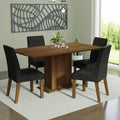 Juego de Comedor Keila con 4 Sillas Marrón/Oxford