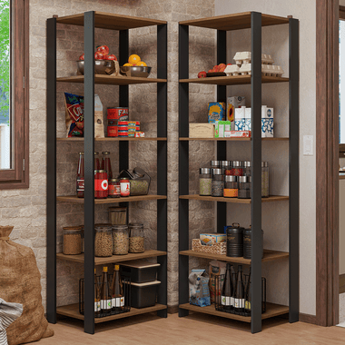 Estante Organizador Multiuso Madesa de 10 Repisas 118 cm Marrón/Negro