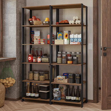 Estante Organizador Multiuso Madesa de 10 Repisas 118 cm Marrón/Negro