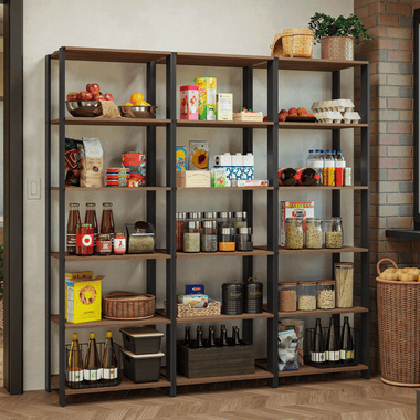 Estante Organizador Multiuso Madesa de 15 Repisas 177 cm Marrón/Negro