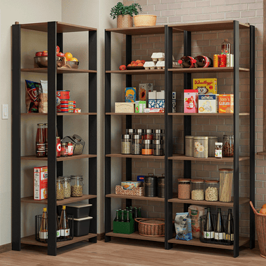 Estante Organizador Multiuso Madesa de 15 Repisas 177 cm Marrón/Negro