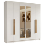 Closet Venus 6 Puertas 4 Cajones 2 Espejos Blanco