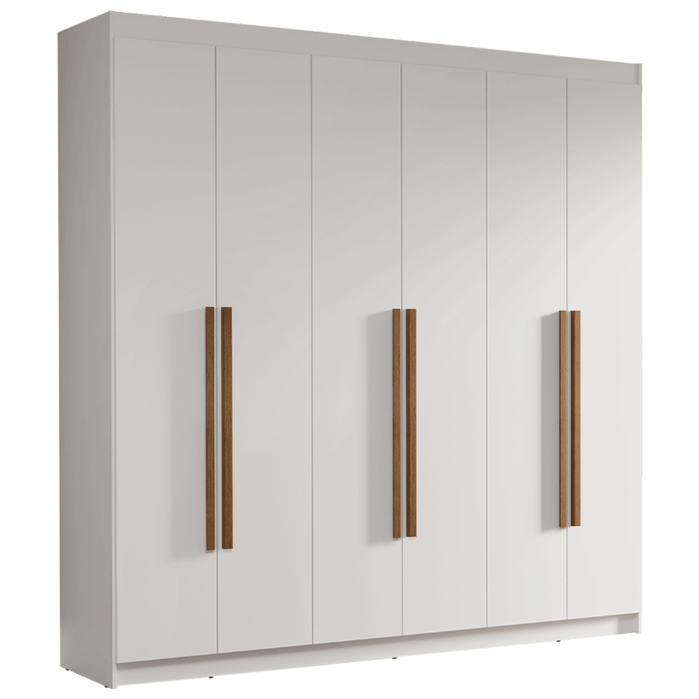 Closet Venus 6 Puertas 4 Cajones 2 Barrales Blanco