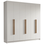 Closet Venus 6 Puertas 4 Cajones 2 Barrales Blanco