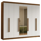 Closet Venus 8 Puertas 4 Cajones 2 Espejos MarrónBlanco