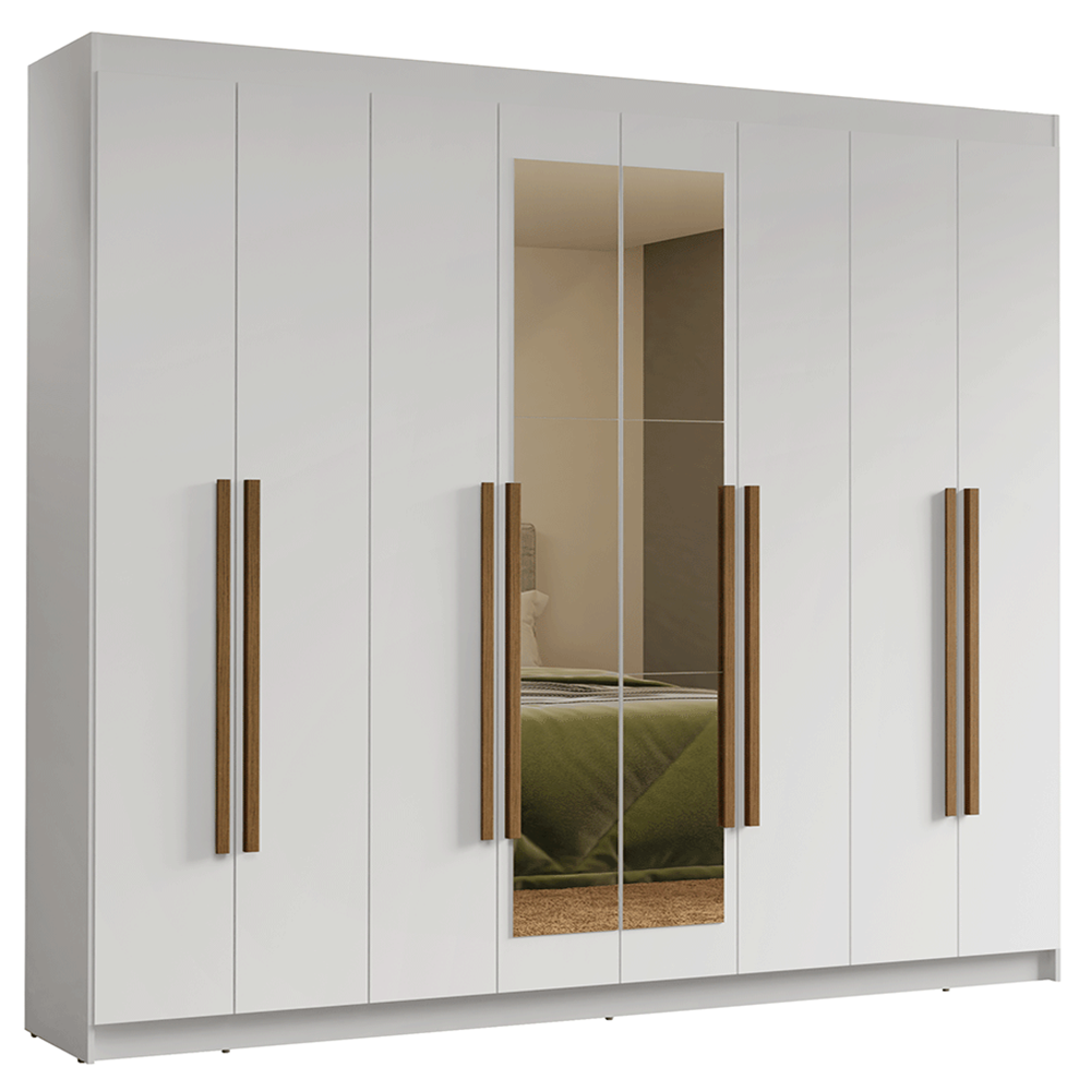 Closet Venus 8 Puertas 4 Cajones 2 Espejos Blanco