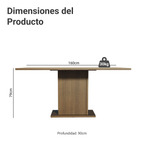 Mesa de Comedor Rectangular 6 Puestos