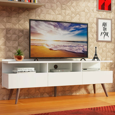 Centro de Entretenimiento Mesa para TV Londres Hasta 65 Pulgadas Blanco