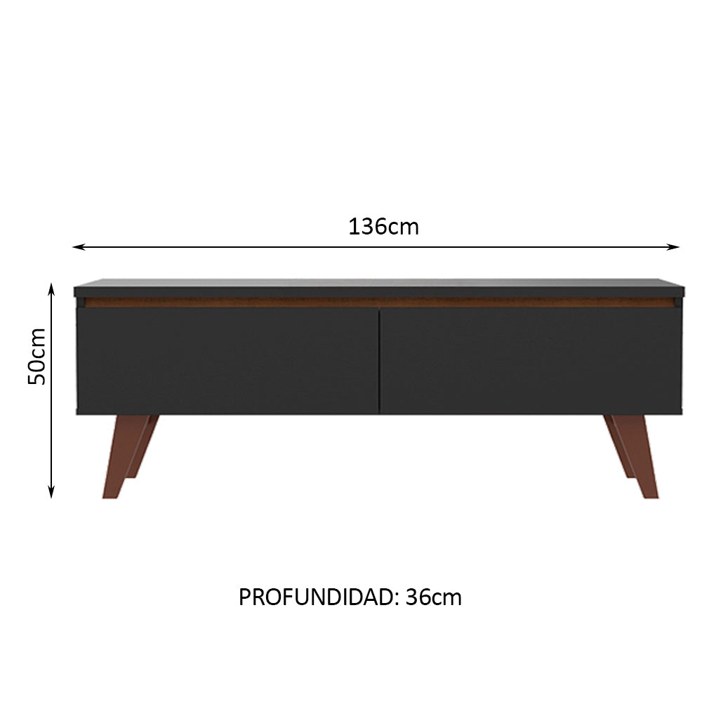 Mesa para TV Le Mans Hasta 55 Pulgadas Negro