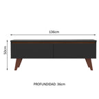 Mesa para TV Le Mans Hasta 55 Pulgadas Negro