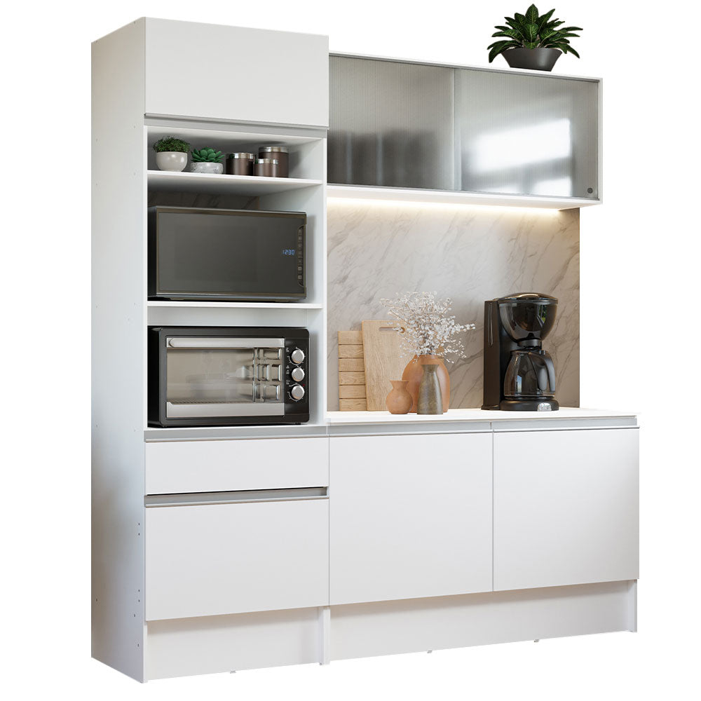 Cocina Integral Topazio 1.80 m con Encimera Blanco