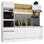 Cocina Integral Diamante 2.40 m con Encimera Blanco