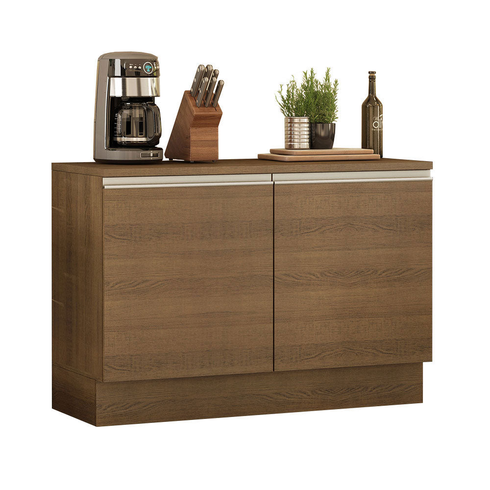 Mueble de Cocina Bajo Glamy 1.20 m 2 Puertas con Encimera Marrón