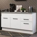 Mueble de Cocina Bajo Agata 1.50 m 2 Puertas 2 Cajones con Encimera Blanco