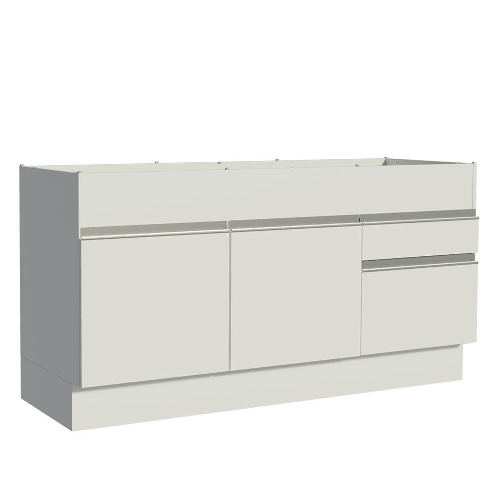 Mueble de Cocina Bajo Glamy 1.50 m 2 Puertas 2 Cajones Blanco