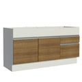 Mueble de Cocina Bajo Glamy 1.50 m 2 Puertas 2 Cajones Blanco/Marrón