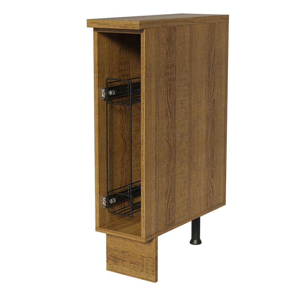 Mueble de Cocina Bajo Portacondimentos Glamy, Agata y Stella 20 cm Marrón