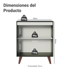 Mueble de Cocina Bajo Reims 70 cm 2 Puertas Negro