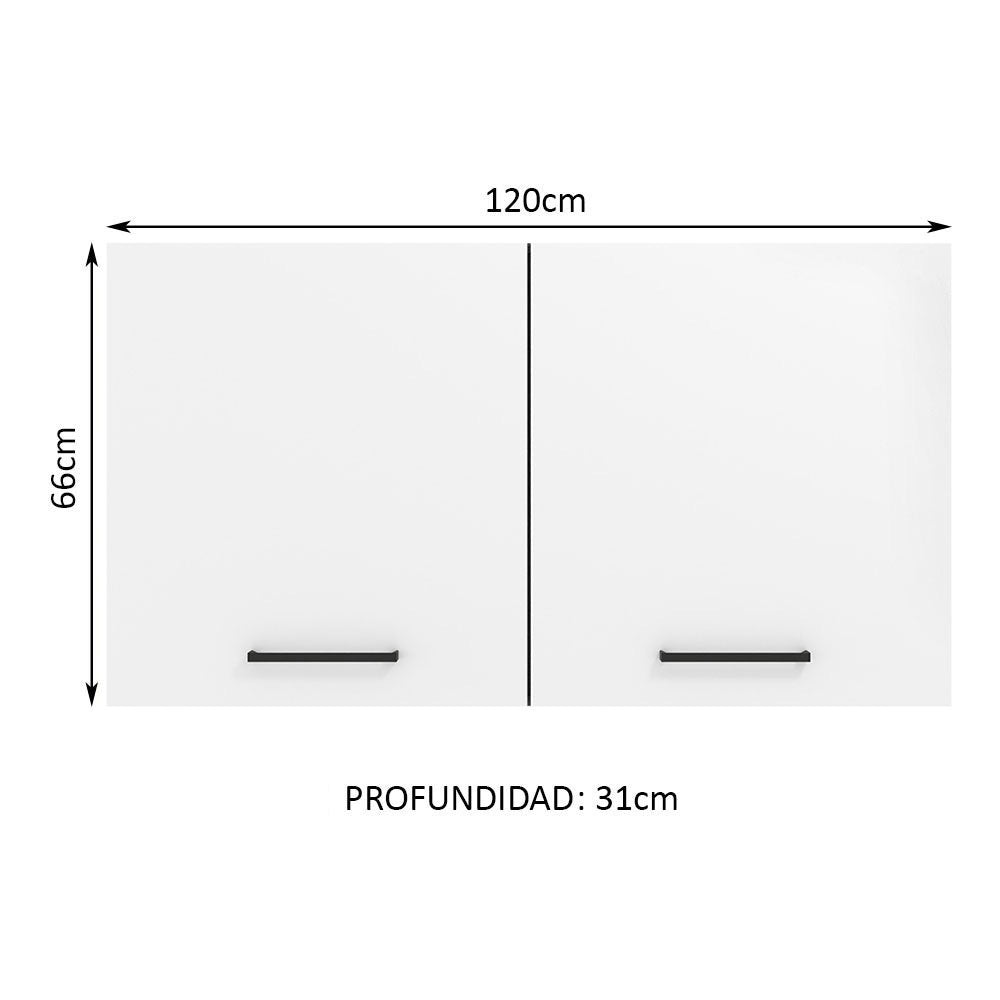 Gabinete Superior de Almacenamiento para Garaje Multiuso 120 cm