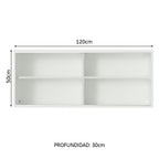 Mueble de Cocina Superior Glamy 1.20 m 2 Puertas Corredizas de Cristal