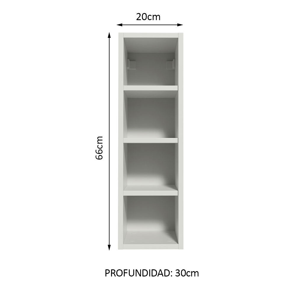 Mueble de Cocina Superior Portabotellas Acordes 4 Nichos 20 cm