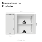 Mueble de Cocina Superior de Esquina Vik 1 Puerta Blanco/Gris