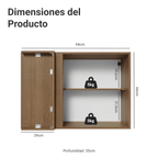 Mueble de Cocina Superior de Esquina Vik 1 Puerta Marrón/Gris