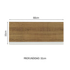 Mueble de Cocina Superior Glamy 80 cm 1 Puerta Abatible Marrón