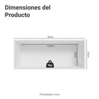 Mueble de Cocina Superior Vik 80 cm 1 Puerta Abatible Blanco/Gris