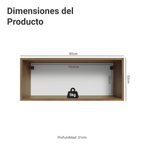 Mueble de Cocina Superior Vik 80 cm 1 Puerta Abatible Marrón/Verde