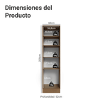 Mueble de Cocina Armario Vertical Vik 60 cm con 3 Puertas Marrón/Verde