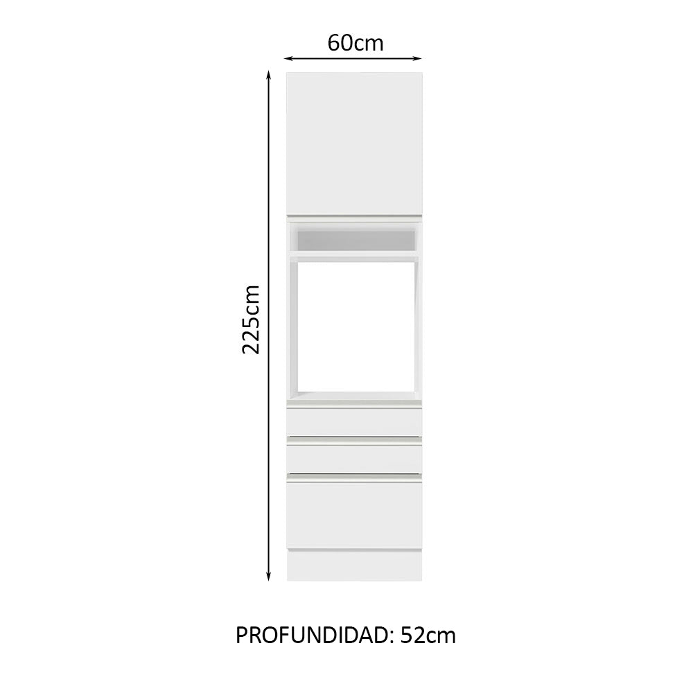Mueble de Cocina para Hornos Glamy 60 cm Blanco