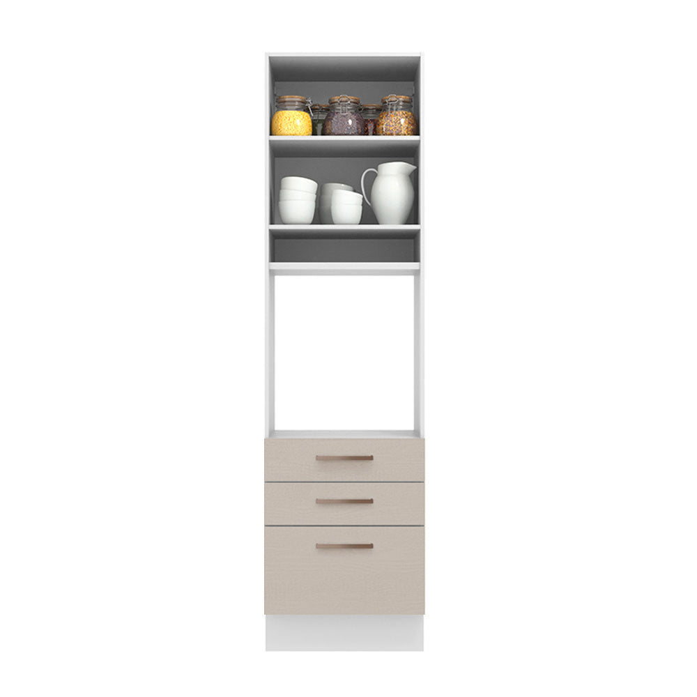 Mueble de Cocina para Hornos Agata 60 cm Blanco/Crema