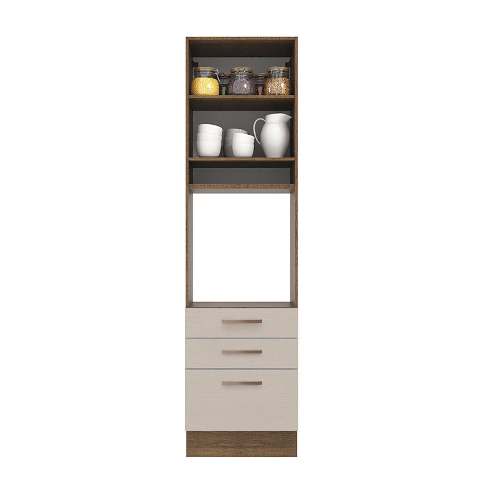 Mueble de Cocina para Hornos Agata 60 cm Marrón/Crema