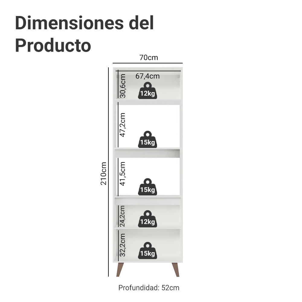 Mueble de Cocina para Hornos Reims 70 cm