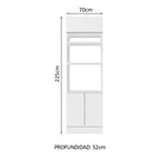 Mueble de Cocina para Hornos Glamy 70 cm Blanco