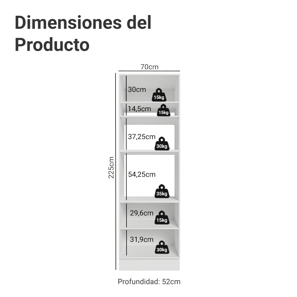 Mueble de Cocina para Hornos Vik 70 cm Blanco/Gris