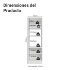 Mueble de Cocina para Hornos Vik 70 cm Blanco/Gris