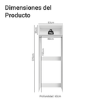 Mueble de Cocina para Nevera Vik 1 Puerta Abatible Blanco/Verde