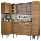 Cocina Integral de Esquina Emilly Song 2.60 m Marrón