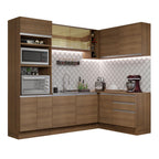 Cocina Integral de Esquina Glamy 4.00 m Marrón 02